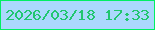 文字の大きさ：4、枠の色：01ef63、背景の色：abd8fd、文字の色：21c670 無料ブログパーツのブログ時計