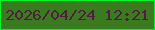 文字の大きさ：1、枠の色：01f52c、背景の色：3b7b1f、文字の色：4f1f3d 無料ブログパーツのブログ時計