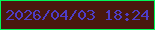 文字の大きさ：4、枠の色：01f758、背景の色：48180e、文字の色：4e3cc6 無料ブログパーツのブログ時計