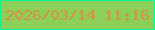 文字の大きさ：3、枠の色：01fa99、背景の色：8ccf5b、文字の色：d89340 無料ブログパーツのブログ時計