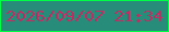 文字の大きさ：3、枠の色：01fe46、背景の色：278c79、文字の色：c22c62 無料ブログパーツのブログ時計