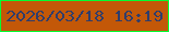 文字の大きさ：4、枠の色：01ff32、背景の色：c35808、文字の色：303d6b 無料ブログパーツのブログ時計