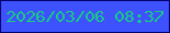 文字の大きさ：5、枠の色：02016e、背景の色：3d52fd、文字の色：17ca86 無料ブログパーツのブログ時計