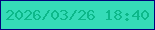 文字の大きさ：5、枠の色：02017c、背景の色：35dcb8、文字の色：0cb88a 無料ブログパーツのブログ時計