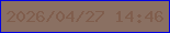 文字の大きさ：3、枠の色：0201e2、背景の色：8a7062、文字の色：805e4d 無料ブログパーツのブログ時計