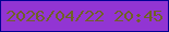 文字の大きさ：2、枠の色：020293、背景の色：9235d3、文字の色：706127 無料ブログパーツのブログ時計