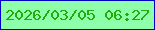 文字の大きさ：3、枠の色：0203c5、背景の色：8effaa、文字の色：22ab0a 無料ブログパーツのブログ時計