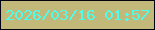 文字の大きさ：3、枠の色：020412、背景の色：c1b879、文字の色：4cffec 無料ブログパーツのブログ時計