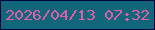 文字の大きさ：4、枠の色：02043d、背景の色：116679、文字の色：dd5ea9 無料ブログパーツのブログ時計