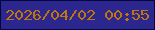文字の大きさ：2、枠の色：02063c、背景の色：2c268f、文字の色：c0750d 無料ブログパーツのブログ時計