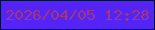 文字の大きさ：1、枠の色：020a4d、背景の色：5424f7、文字の色：a0367c 無料ブログパーツのブログ時計