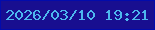 文字の大きさ：4、枠の色：020bac、背景の色：180e90、文字の色：4db7ee 無料ブログパーツのブログ時計