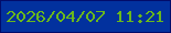 文字の大きさ：4、枠の色：020c6a、背景の色：02319e、文字の色：6ab81c 無料ブログパーツのブログ時計