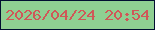 文字の大きさ：5、枠の色：020e31、背景の色：8fcf92、文字の色：d05758 無料ブログパーツのブログ時計