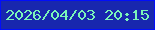 文字の大きさ：2、枠の色：020efb、背景の色：1827ae、文字の色：7bf4b9 無料ブログパーツのブログ時計