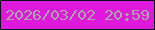 文字の大きさ：1、枠の色：021215、背景の色：de19db、文字の色：a9a8a4 無料ブログパーツのブログ時計