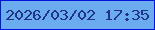文字の大きさ：1、枠の色：0213dc、背景の色：6bacf1、文字の色：233383 無料ブログパーツのブログ時計