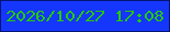 文字の大きさ：1、枠の色：021572、背景の色：1537fd、文字の色：25c906 無料ブログパーツのブログ時計
