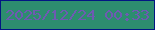 文字の大きさ：1、枠の色：021683、背景の色：2d8d6f、文字の色：6e5ab2 無料ブログパーツのブログ時計