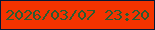 文字の大きさ：3、枠の色：021836、背景の色：f43300、文字の色：2c5b32 無料ブログパーツのブログ時計