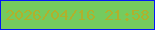 文字の大きさ：3、枠の色：0218f7、背景の色：75cb5e、文字の色：b1b02c 無料ブログパーツのブログ時計