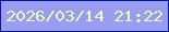 文字の大きさ：1、枠の色：02199c、背景の色：9a9cef、文字の色：e9fbc5 無料ブログパーツのブログ時計