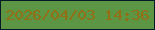 文字の大きさ：5、枠の色：021a28、背景の色：5c9645、文字の色：946e14 無料ブログパーツのブログ時計
