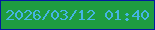 文字の大きさ：5、枠の色：021a9f、背景の色：1e9c41、文字の色：45b4e3 無料ブログパーツのブログ時計