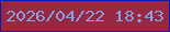 文字の大きさ：2、枠の色：021ab8、背景の色：962842、文字の色：8a9edf 無料ブログパーツのブログ時計