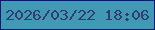 文字の大きさ：3、枠の色：021c73、背景の色：4199b6、文字の色：323d6b 無料ブログパーツのブログ時計