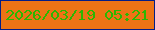 文字の大きさ：1、枠の色：021d88、背景の色：ec7316、文字の色：2bb701 無料ブログパーツのブログ時計