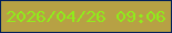 文字の大きさ：5、枠の色：021f5b、背景の色：b7a144、文字の色：90ec1b 無料ブログパーツのブログ時計