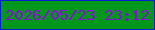 文字の大きさ：1、枠の色：021fcd、背景の色：00971c、文字の色：8b0bdd 無料ブログパーツのブログ時計