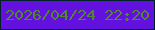 文字の大きさ：5、枠の色：022028、背景の色：6311de、文字の色：518633 無料ブログパーツのブログ時計
