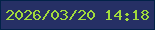 文字の大きさ：5、枠の色：022248、背景の色：263065、文字の色：a1da3c 無料ブログパーツのブログ時計