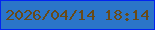 文字の大きさ：3、枠の色：0224f0、背景の色：2b75c8、文字の色：684a17 無料ブログパーツのブログ時計