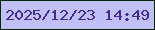 文字の大きさ：5、枠の色：022703、背景の色：c0bff6、文字の色：452d8c 無料ブログパーツのブログ時計