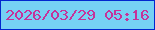 文字の大きさ：2、枠の色：0227cf、背景の色：76d1f4、文字の色：c5339a 無料ブログパーツのブログ時計