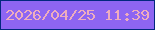 文字の大きさ：4、枠の色：02287f、背景の色：8e65f2、文字の色：eeadbe 無料ブログパーツのブログ時計
