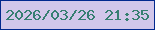 文字の大きさ：1、枠の色：02298e、背景の色：d2c7ea、文字の色：367f71 無料ブログパーツのブログ時計