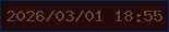 文字の大きさ：2、枠の色：022a51、背景の色：24090c、文字の色：69462d 無料ブログパーツのブログ時計