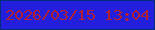 文字の大きさ：1、枠の色：022d7a、背景の色：231fdd、文字の色：b32034 無料ブログパーツのブログ時計