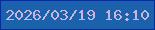文字の大きさ：3、枠の色：022e9a、背景の色：1b61ab、文字の色：c6b5df 無料ブログパーツのブログ時計