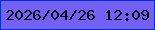 文字の大きさ：2、枠の色：022fc7、背景の色：7460f2、文字の色：0c0c0c 無料ブログパーツのブログ時計