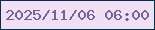 文字の大きさ：1、枠の色：023150、背景の色：f1e0f4、文字の色：706398 無料ブログパーツのブログ時計