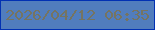 文字の大きさ：5、枠の色：0231b3、背景の色：517dbd、文字の色：757461 無料ブログパーツのブログ時計