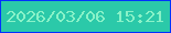 文字の大きさ：4、枠の色：0231fe、背景の色：2bc9a9、文字の色：89f2c8 無料ブログパーツのブログ時計