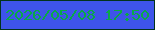 文字の大きさ：5、枠の色：02331c、背景の色：3e54ea、文字の色：09a848 無料ブログパーツのブログ時計