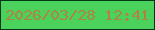文字の大きさ：2、枠の色：023717、背景の色：4bd25d、文字の色：ae8442 無料ブログパーツのブログ時計