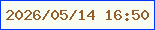 文字の大きさ：4、枠の色：0237f9、背景の色：f9fcf0、文字の色：935e2b 無料ブログパーツのブログ時計